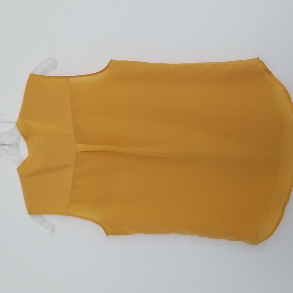 Used H&M sleeveless shirt,  yellow, size 6. - Picture 2 of 10